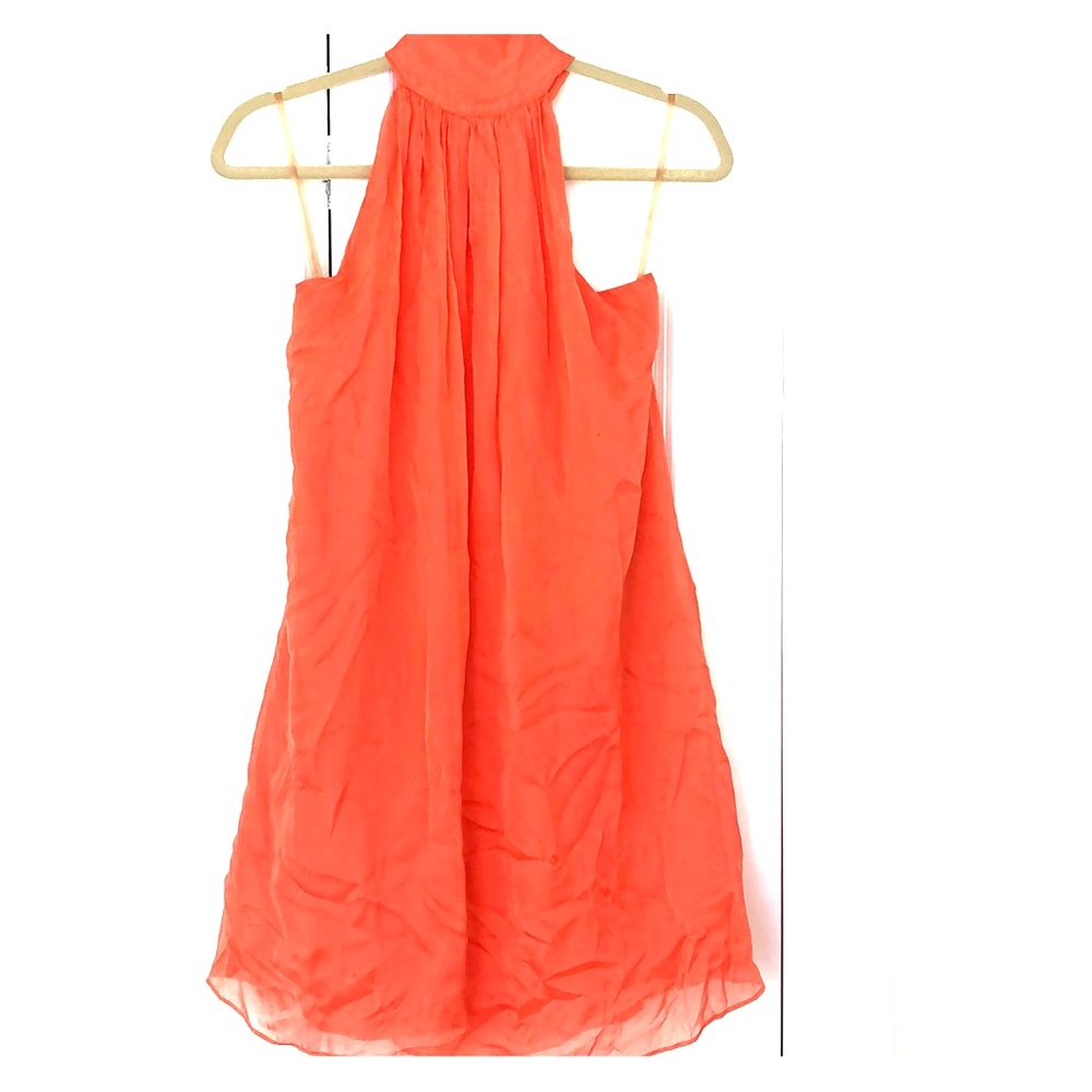 Alice + Olivia Coral Silk Dress